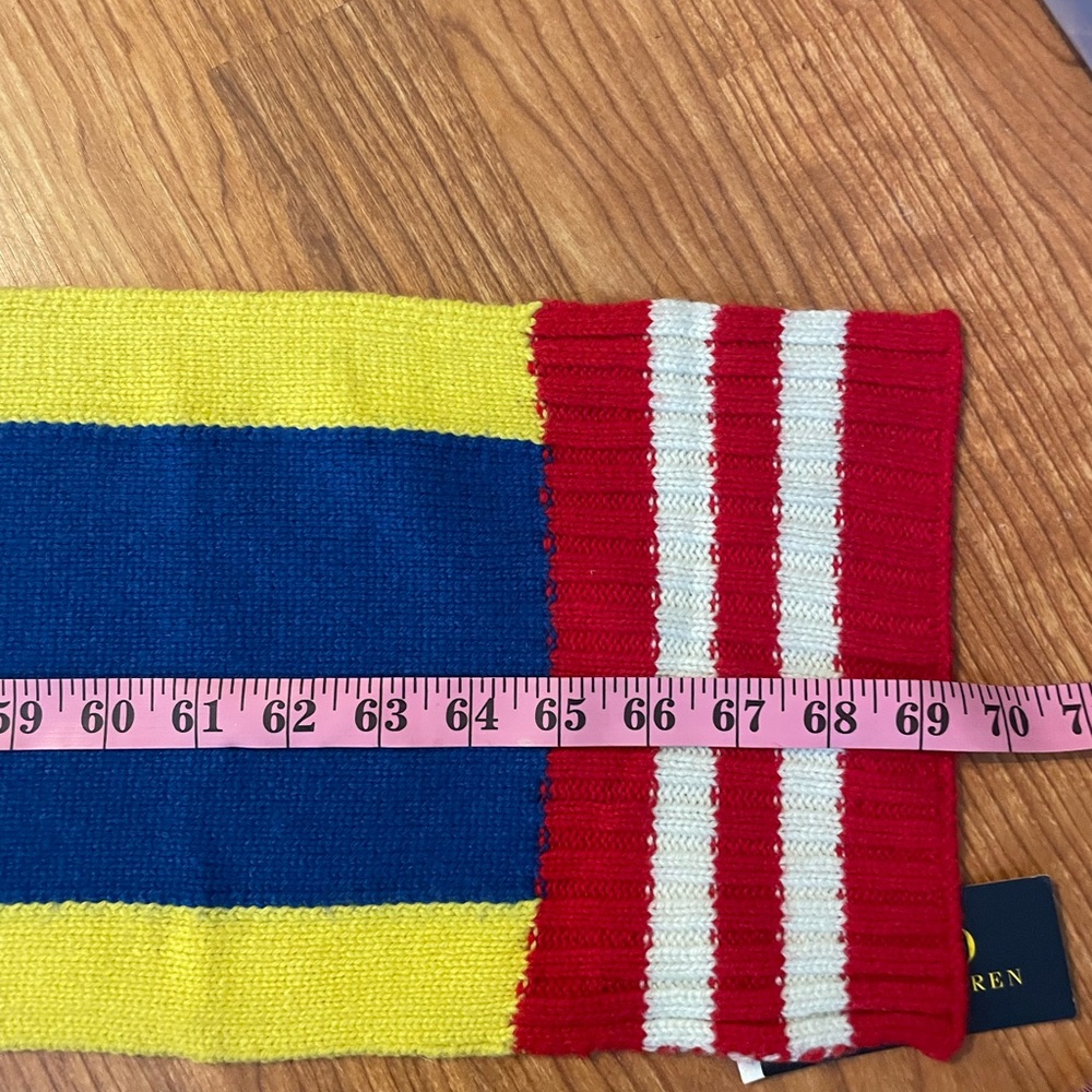 POLO Ralph Lauren Unisex Vibrant multi-color scarf - Picture 5 of 7